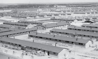 Bird's eye view of Amache Internment Camp.