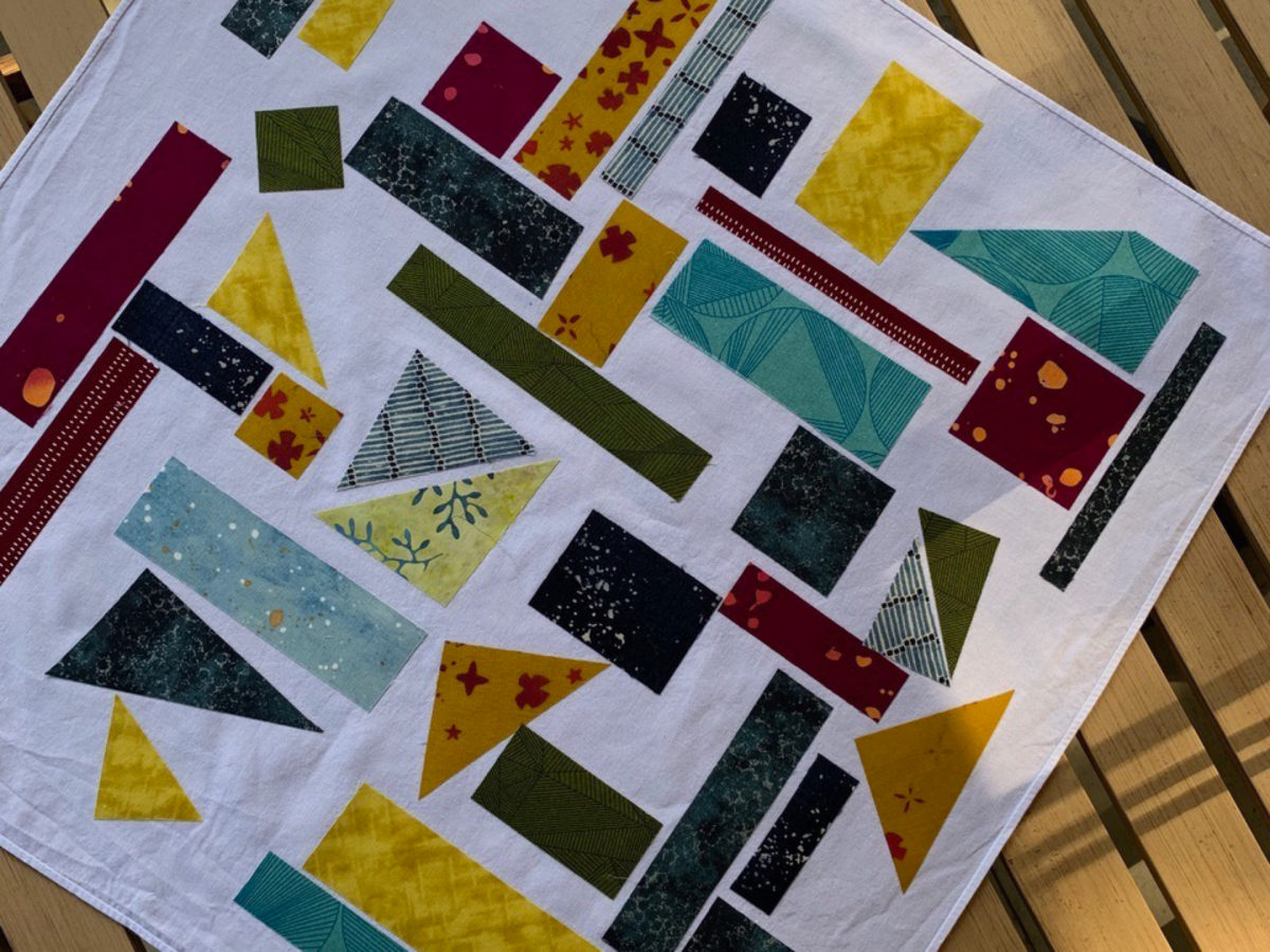 Detailed steps for making no-sew patterned cloths.